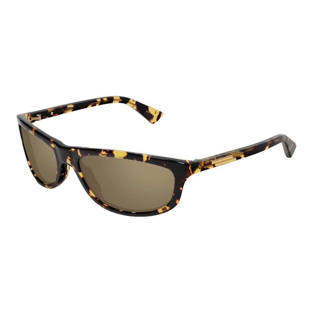 Bottega Veneta Sunglasses Cat Eye Full Rim, Shiny Spotted Havana Frame and